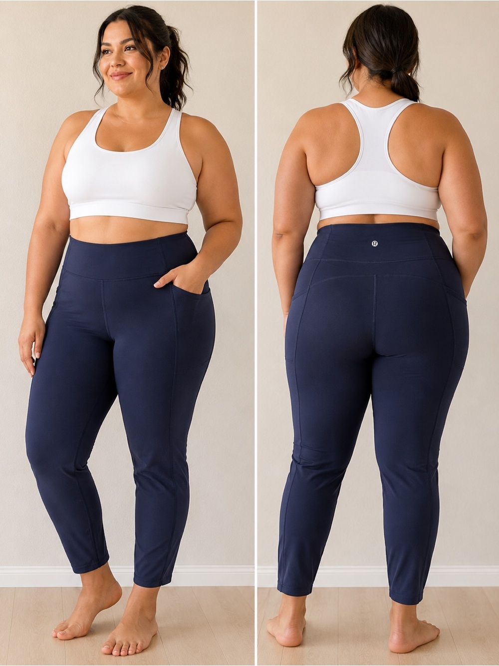 lululemon athletica Navy High-Rise Leggings with Side Pockets